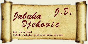 Jabuka Đeković vizit kartica